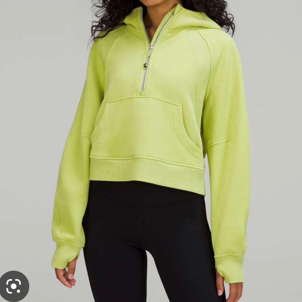 NWT lululemon scuba oversized half-zip sweatshirt xs/s wasabi green color